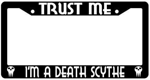 Trust Me I'm A Death Scythe Black Plastic License Plate Frame Soul Eater