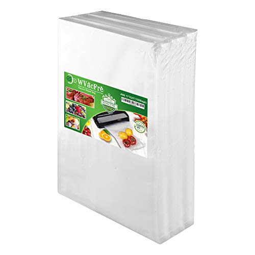 WVacFre Large 100 Gallon Size11x20Inch 4mil Vacuum Sealer Bags with Commercial Grade,BPA Free,Heavy Duty,Great for Food Vac Storage or Sous Vide Cooking