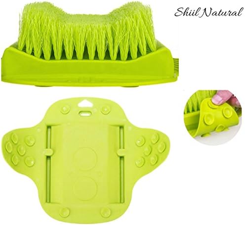 Shower Foot Scrubber is a Quick Foot Spa Bath Massager Brush at Home - Improves Foot Circulation, Cleaning feet &amp; Reduces Foot Pain - Exfoliating Easy Suction Foot Scrub.