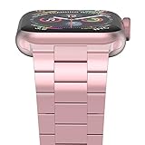 iiteeology Compatible with Apple Watch Band 38mm 40mm, Upgraded Version Solid Stainless Steel Band Business Replacement iWatch Band Strap for Apple Watch Series 5/4/3/2/1 Rose Gold Women