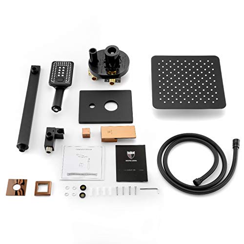 HIMK Shower System, Wall Mounted Shower Faucet Set for Bathroom with