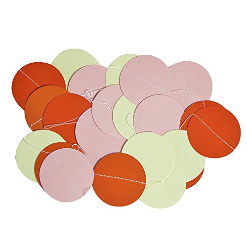 20 Pcs Summer Sunny Day Hangings Wedding Favors Decorations Kit with Tissue Flowers Tassel Hangings and Citcle Dots Garlands Baby Shower Birthday Party Decorations