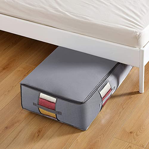 ExtraLarge Under Bed Storage Bags Organizer Container[3Pack] Underbed Polyester cloth 210D with