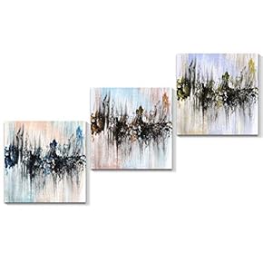 signwin 3 Piece Canvas Wall Art Abstract Color...