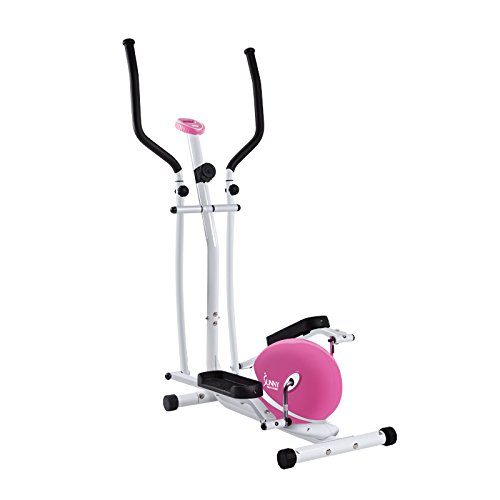 Sunny health and fitness pink magnetic elliptical train…