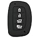 Coolbestda 2Pcs Rubber Key Fob Remote Cover Case Keyless Entry Jacket Holder for 2018 2019 2020 2021 Hyundai Tucson Ioniq Sonata Elantra (NOT FIT Flip/Pop Out/Folding Key