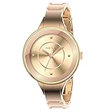 June & Ed Women’s Wrist Watch Quartz Rose Gold Bracelet Watch with Simple Dial Fashion Waterproof for Girls Ladies