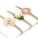 Baby Girl Nylon Headband/Floral Hair Band-Gentle Elastic Design Set of 3(Khaki)