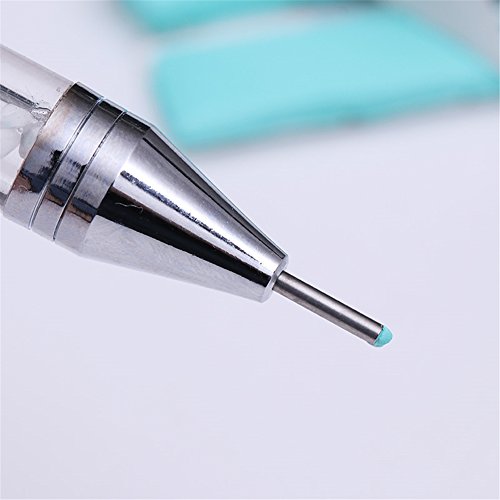 BONNIESTORE 1 Pc Dual-ended Dotting Pen Rhinestone Studs Picker Wax Pencil Pen with Crystal Beads Handle Manicure Nail Art DIY Decoration Tool