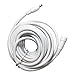 Hanvex HDX20W 20ft 2.1mm x 5.5mm DC Plug Power Adapter Extension Cable, 18AWG Heavy Duty Cord for 12V, 24V LED Strip, Lighting, and more, White