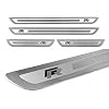 4 stks Rvs Auto Instaplijsten Protector voor Golf 6 7 GTI R-Line Jetta Polo Tiguan Silver, Scuff Guard Antislip Pedaal…