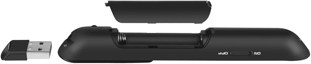 DinoFire Wireless Presenter, Hyperlink Volume Control Presentation Clicker RF 2.4GHz USB PowerPoint Clicker Presentation Remote Control Pointer Slide Advancer (Black) : Office Products