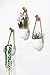 Mkono Ceramic Hanging Planter Succulent Air Plant Flower Pot Wall Decor, Set of 3