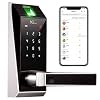 NGTeco Security Smart Lock, Biometric Keyless Entry Door Lock with Handle Set, Bluetooth Touchscreen Keypad Fingerprint…