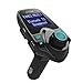 Otium FM Transmitter, Wireless In-Car Bluetooth Receiver Stereo Radio Adapter Car Kit Hands Free Calling with Dual USB Car Charger Ports for Smartphones, Tablets, TF Card, MP3 and More