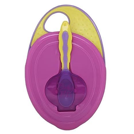 Baby Boo Bowl And Spoon Set (Pink And Yellow)