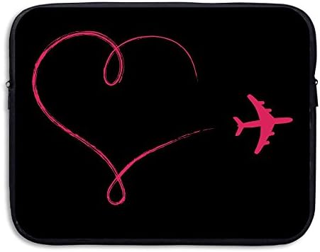 Heart Shaped Icon Air Made Plane Water Repellent Laptop Case Bags Printed Ultrabook Briefcase Sleeve Bags Cover For Macbook Pro/Notebook/Acer/Asus/Lenovo Dell 13 Inch