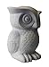 Simple Designs LT3027-WHT Porcelain Fun Shaped Wise Owl Table Lamp, White