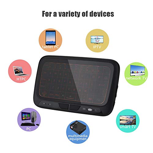 Ciglow Mini Wireless Touch Screen Keyboard 2.4G Backlit Keyboard for PC, Tablet, HTPC, IPTV, Internet TV, Smart TV, for Google TV, Android TV