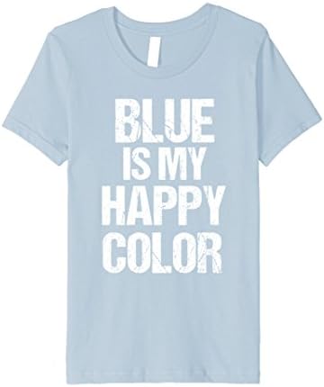 Kids Christmas T-Shirt Funny Blue is My Happy Color Gothic 4 Baby Blue