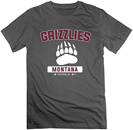 JMHLY Men's Montana Grizzlies Logo Tshirts DeepHeather