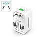 eForCity 1852819 Universal World Wide Travel Charger Adapter Plug, White