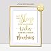 Let Her Sleep for When She Wakes She Will Move Mountains Home Wall Art Décor Gift for Girls Room, Daughter, Friend, Teen, Teenager, Nursery, Baby | Gold Foil Print Poster UNFRAMED (8x10)