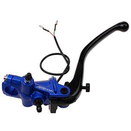 WOOSTAR 7/8" 22mm Universal Motorcycle Modified Hydraulic Brake Master Cylinder Hydraulic Pump Clutch Levers Set Kit with Fluid Reservoirs (Red)