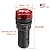 uxcell 3Pcs Red Indicator Light with Buzzer AC/DC 12V, 22mm Panel Mount Flashing Alarm, for Electrical Control Panel, HVAC, DIY Projects