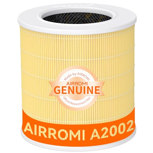 AIRROMI A2002 Original Air Purifier Filter ，Removes 99.97% of 0.3 Micron Particles, Ideal for Pet Hair, Dander, Dust, Pollen