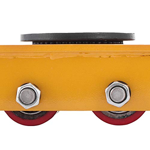 OrangeA 12T Industrial Machinery Mover 26000LBS Machinery Skate with Steel Rollers Cap 360 Degree Rotation (12T)
