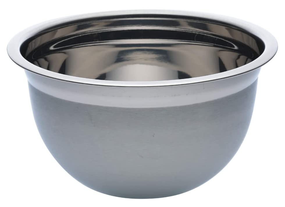 U HOME Deep Professional Quality Stainless Steel Mixing Bowl for Serving, Rounded Lip Mixing Cooking and or Baking. Dishwasher Safe. (18cm)