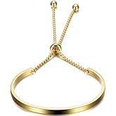 Jude Jewelers Stainless Steel Classic Plain Adjustable Size Cuff Style Bangle Bracelet