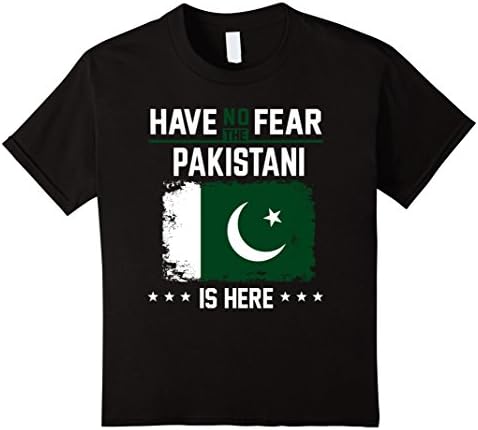 Kids Pakistan Flag T-Shirt Have No Fear Pakistanis Vintage Shirt 12 Black