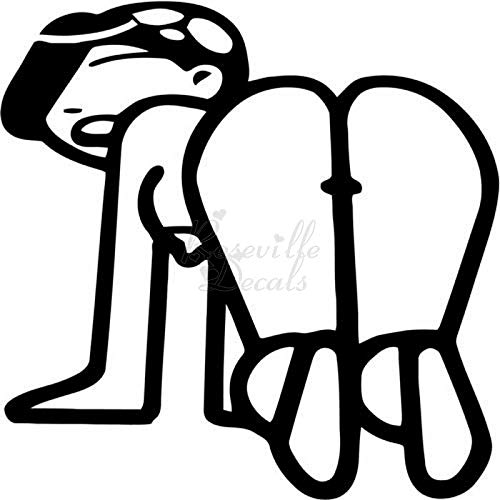 Sexy Girl Nude Porn On Knees Vinyl Decal Sticker For Home Office Decor