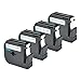 GREENCYCLE 4 PK Compatible for Brother P-touch Labels M-K231 MK231 WHITE Tape PT65, PT85