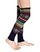 Santwo Women Knee High Socks Winter Bohemian Boot Cuffs Knit Crochet Leg Warmers (navy)
