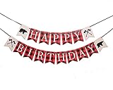 Lumberjack First Birthday Party Banner, Woodland Birthday and Baby Shower Party Decoration