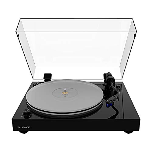 Fluance RT85 Reference High Fidelity Vinyl Turntable Record Player with Ortofon 2M Blue Cartridge, Acrylic Platter, Speed Control Motor, Solid Wood Plinth, Vibration Isolation Feet - Piano Black