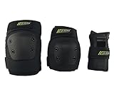 Allnice 3 in 1 Knee Elbow Pads Wrist Guards Thicken Skateboard Cycling Roller Skating Outdoor Sports Elbow Knee Wrist Protective Gear Pads Safety Gear Pad for Adult & Child Kid Use (S Size)