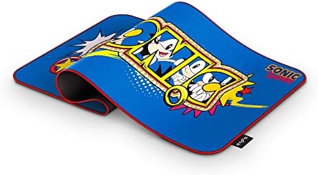 Gaming Mouse Pad ESG Sonic Tapis Gaming (Format XXL, Base en Caoutchouc antidérapante, Anti-Slip Rubber Base) (Classic)