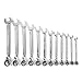 OEMTOOLS 23988 12PC Reversible Metric Ratcheting Wrench Set, Posi-Grip Ratchet Wrench Set, Metric Wrench Set 8-19 mm, Cr-V Ratchet Wrenches, EVA Storage Case Wrench Organizer