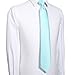 KissTies Mens Powder Mint Blue Ties For Men Pale Light turquoise Necktie + Pocket Square