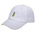 WENDYWU Pineapple Hat Cotton Baseball Cap Polo Style Unconstructed Hats (White)