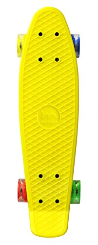 Merkapa 22" Complete Skateboard with Colorful LED Light Up Wheels for Kids, Boys, Girls, Youths, Beginners