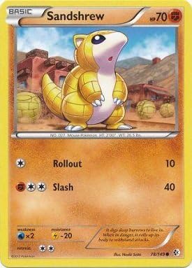 Pokemon - Sandshrew (78/149) - BW - Boundaries Crossed - Reverse Holo