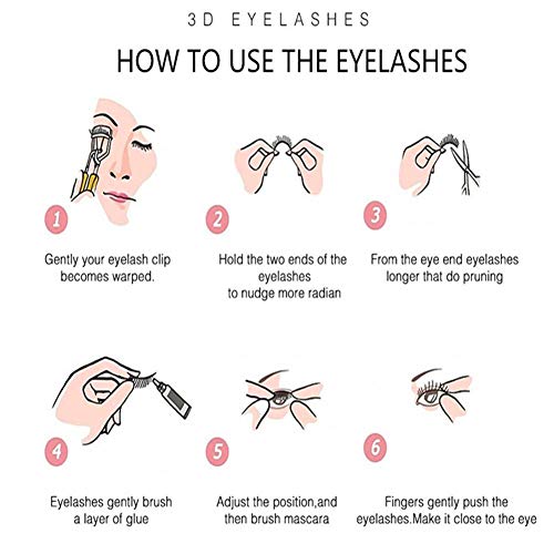 3D Real Mink False Eyelashes, Handmade Reusable Mink Lashes, Luxurious Wispy Natural Cross Thick Long Lashes With Applicator 10 Pairs/F820 - Thumbnail 3