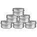 Beauticom (Quantity: 6 Pieces) 80G Empty Silver Round Aluminum Metal Tin Sample Jar Containers with Screw Cap Lid for Candle, Beauty, Skincare, Cosmetics, Make Up, Balm, Salves