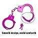 SYOSIN Toy Metal Handcuffs with Keys Police Role Play Party Supplies Cosplay Costume Accessory Pretend Play Hand Cuffs for Kids (Pink)