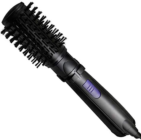 Hot Air Hair Dryer Curling Iron, Multi-Function Electric Rotating Automatic Straight Hair Comb, Hair Styling Brush, for All Hair Styler, Black